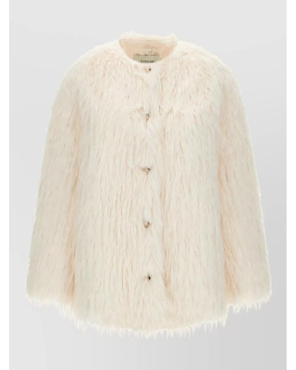 Loulou de Saison Natural Faux Fur Long-Haired Relaxed-Fit Coat