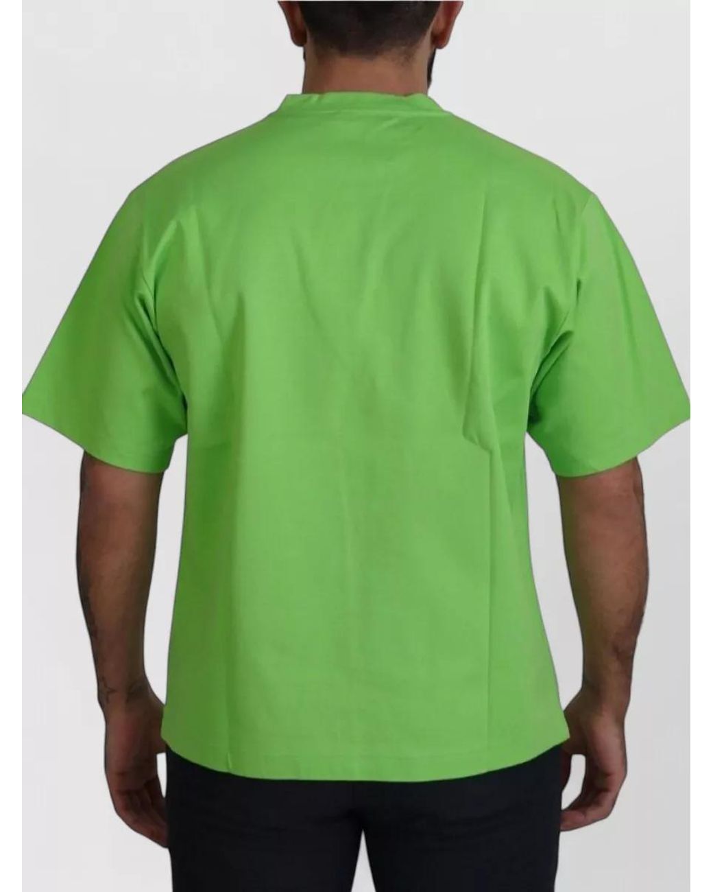 Dolce & Gabbana Green Cotton Graphic Print Short-Sleeve T-Shirt for men