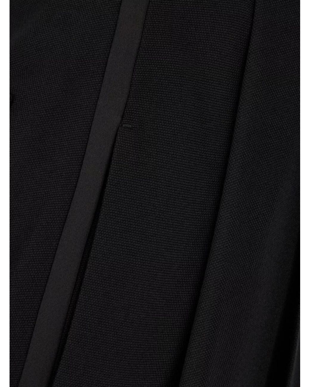 Max Mara Black Virgin Wool High-Rise Pleated Cropped Trousers