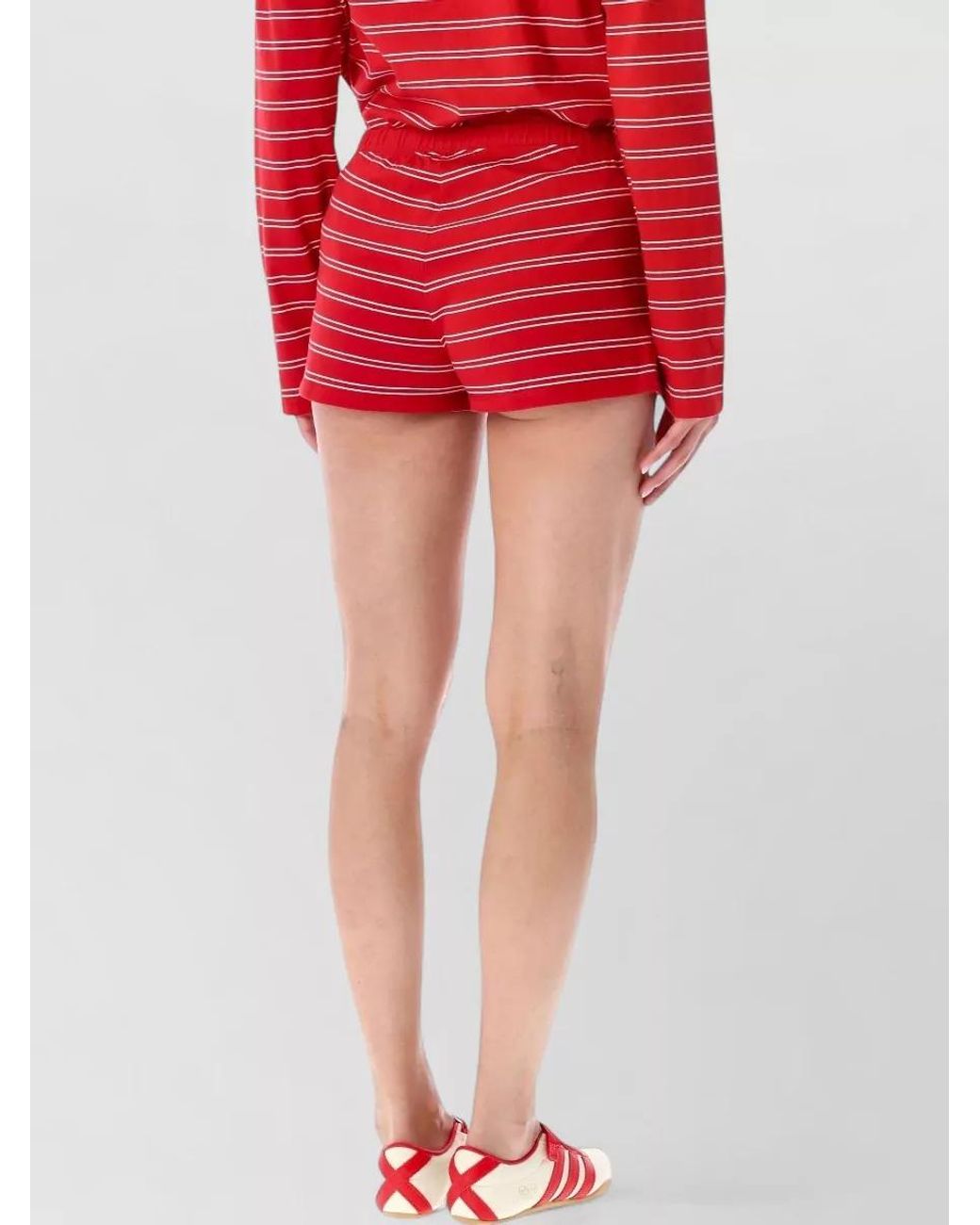 Sporty & Rich Red Sporty & Rich Sporty & Rich Signature Logo Shorts