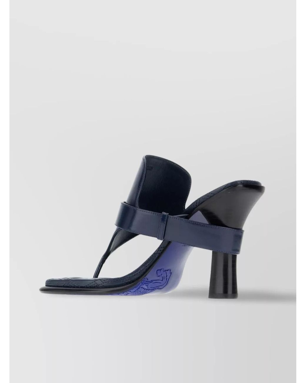 Burberry Blue Leather Thong Sandals