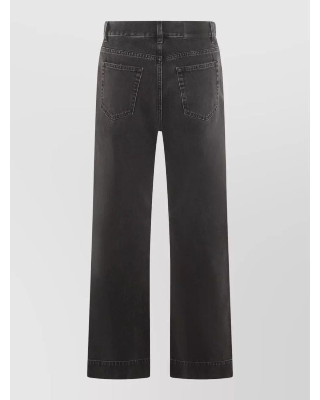 Chloé Black Denim High-Rise Cropped Straight-Leg Jeans