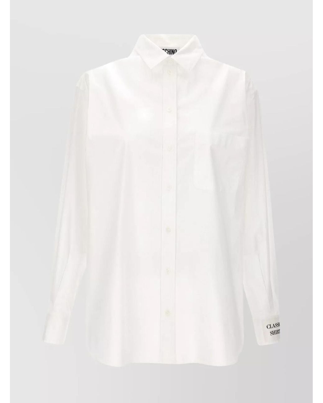 Moschino White Shirt Cotton Chest Pocket