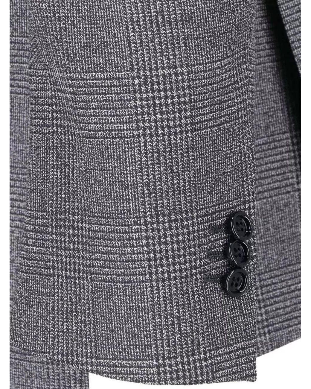 Lardini Gray Merino Wool Double-Breasted Blazer for men