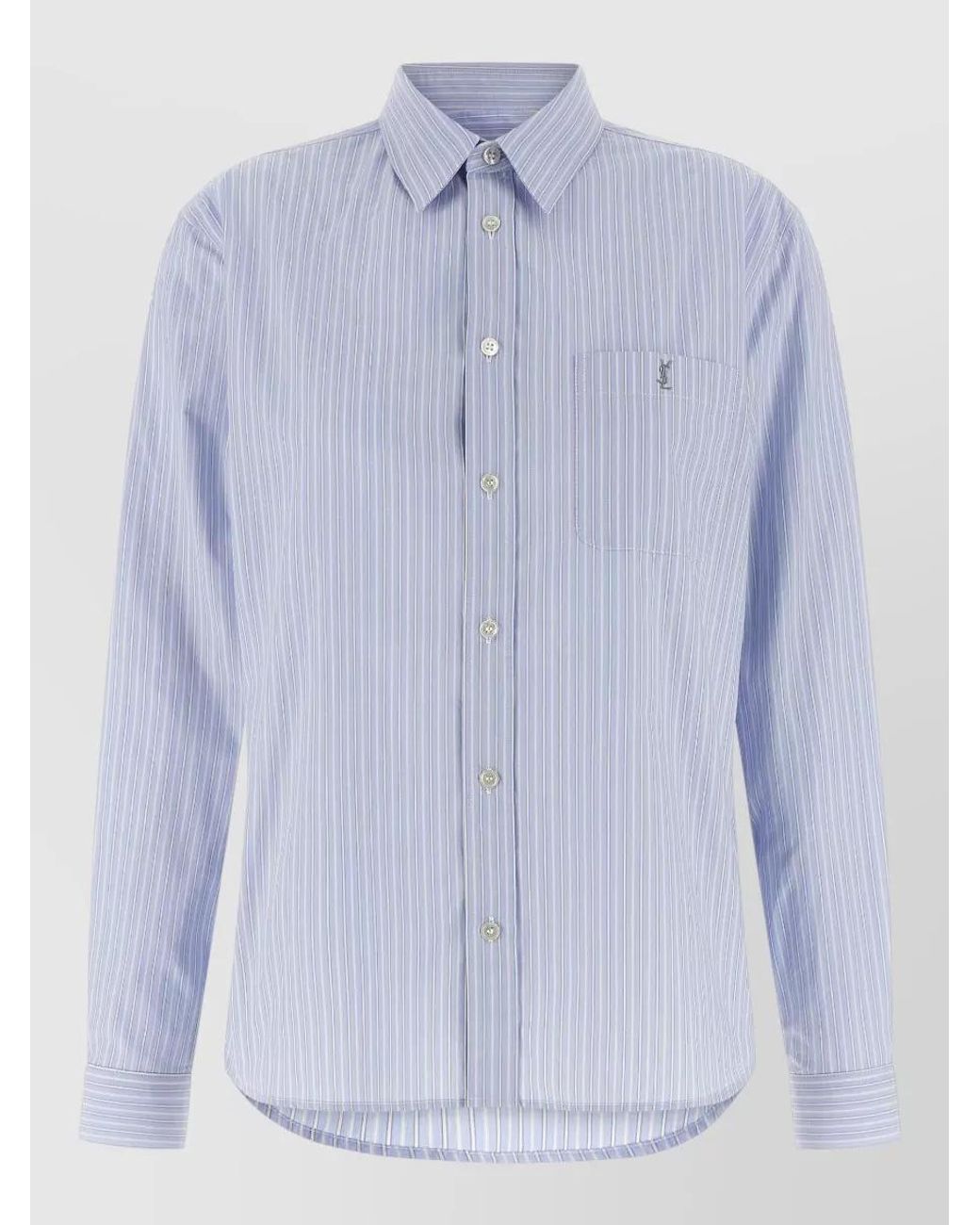 Saint Laurent Blue Cassandre Shirt And Blouse Light