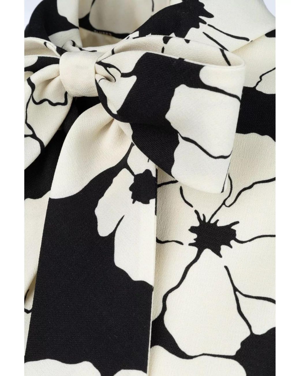 Céline White Floral-Print Long-Sleeve Mini Dress