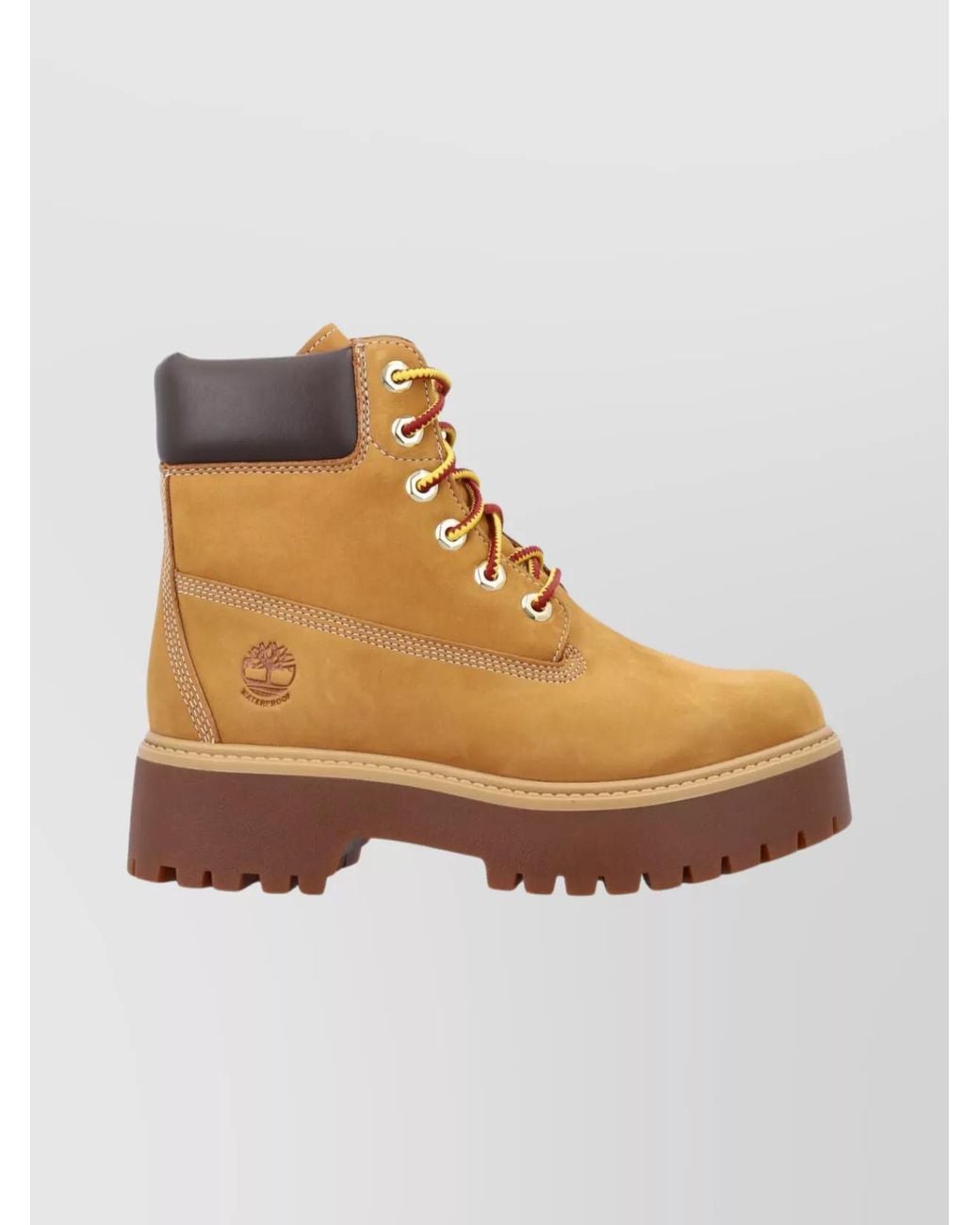 Timberland Brown Leather Stone Street Lace-Up Boots