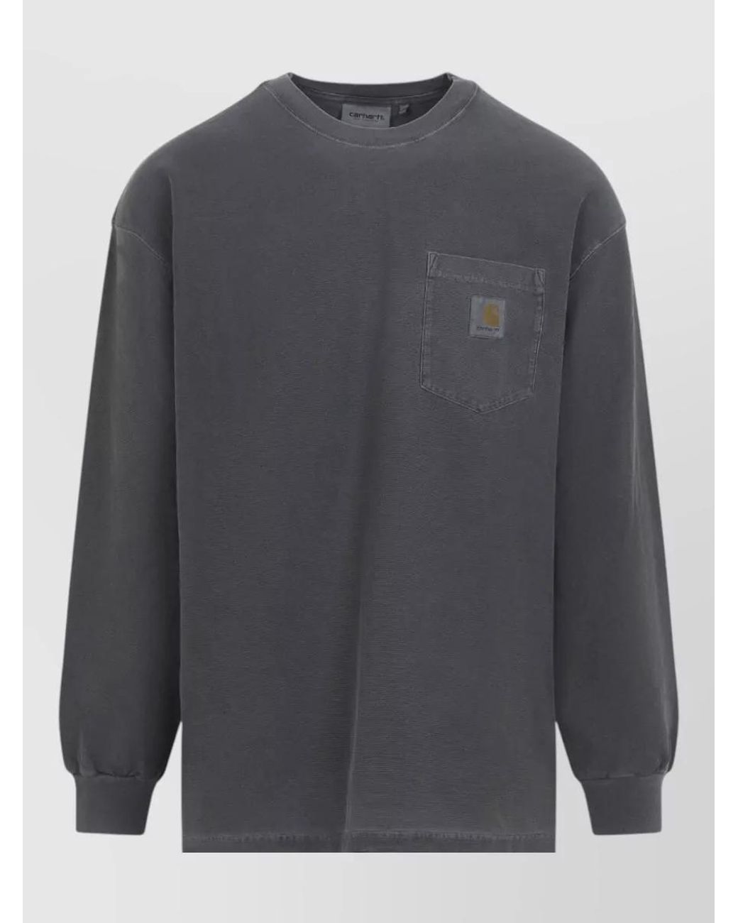 Carhartt Gray Organic Cotton Long-Sleeve Loose-Fit Crew-Neck T-Shirt for men