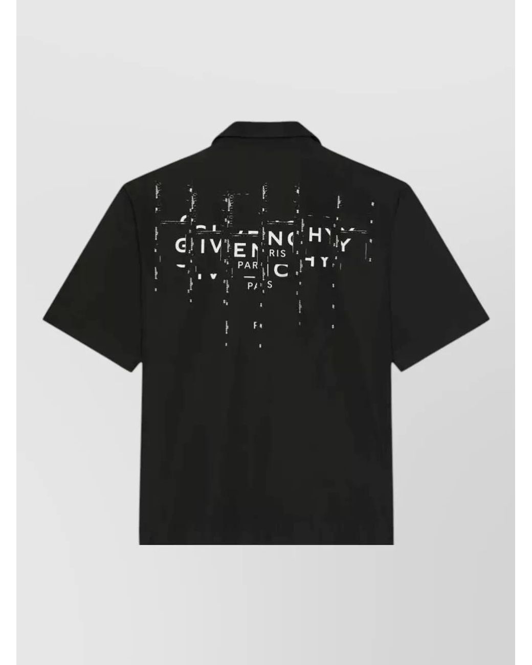 Givenchy Black Logo-Print Short-Sleeve Shirt for men