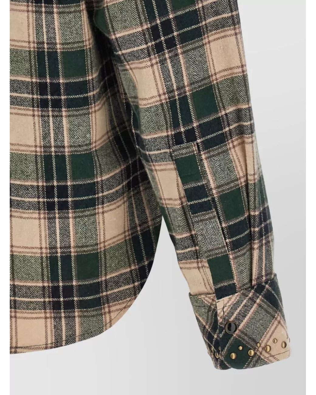 P.A.R.O.S.H. Multicolor Cotton Checked Western Studded Shirt