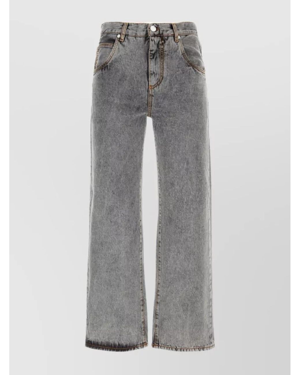 Etro Gray Denim Easy Fit Wide-Leg Jeans for men