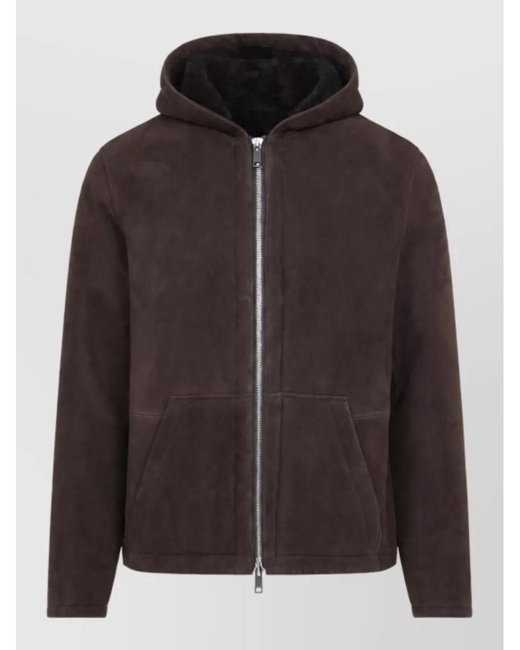 Yves Salomon Black Lamb Leather Hooded Jacket for men
