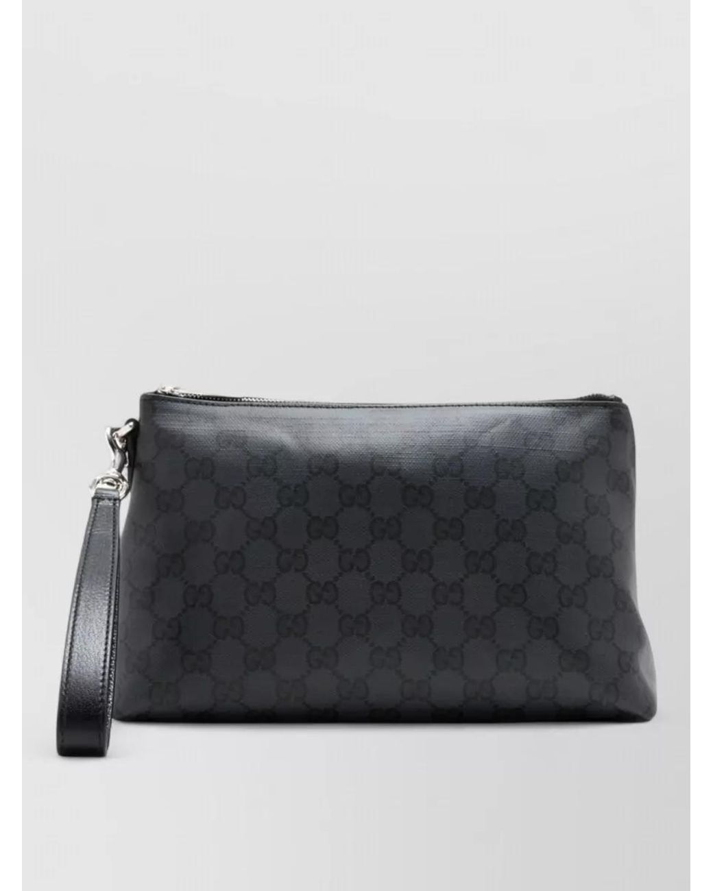Gucci Black Small Coated Canvas Pouch for men