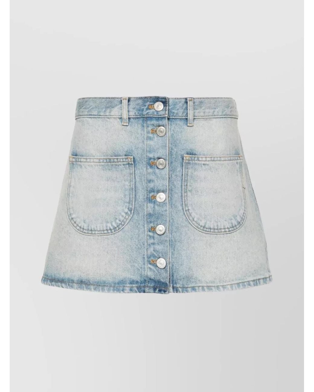 Courreges Blue Denim Mini Skirt