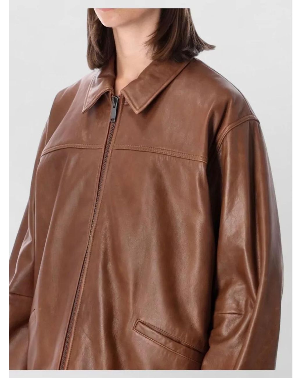 Haikure Black Leather Cropped Jacket