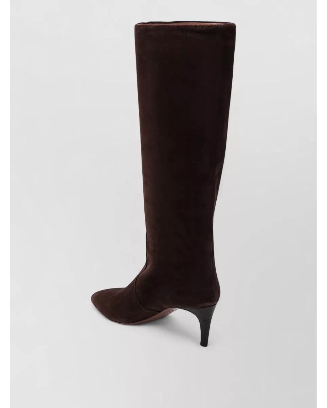 Paris Texas Black Suede Leather Pointed-Toe Boots