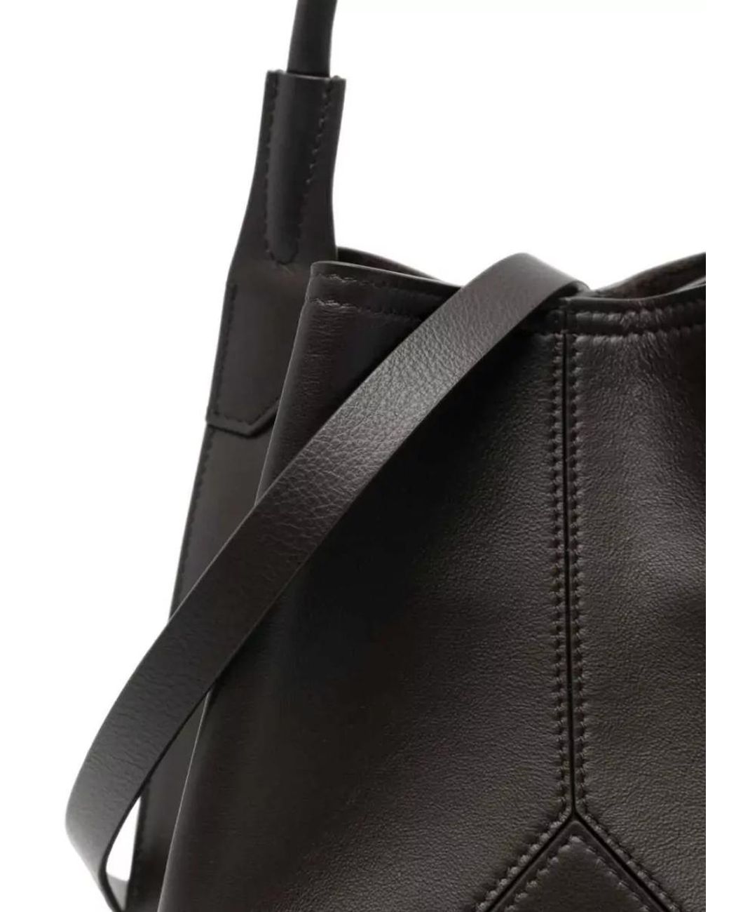 Victoria Beckham Black Victoria Leather Bucket Bag