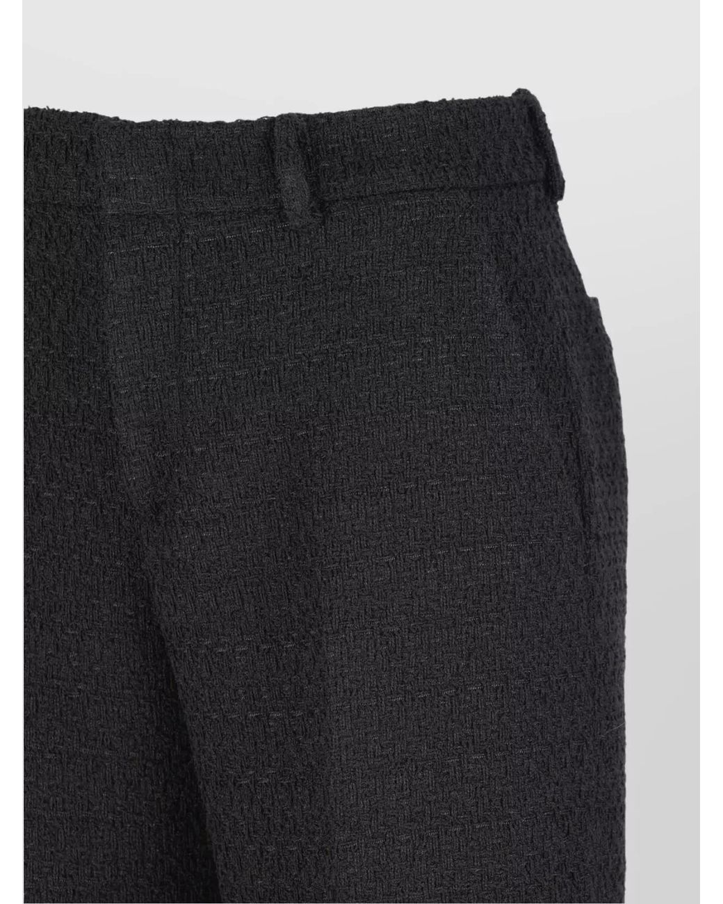 Gucci Black Bouclé Wool Cropped Straight-Leg Tailored Trousers