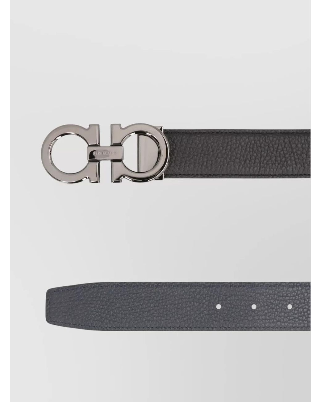 Ferragamo Metallic Reversible Calf Leather Belt for men