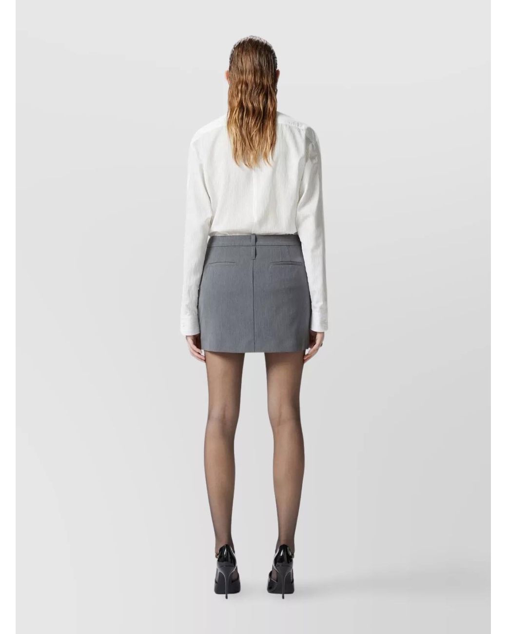 Pinko Gray Pencil Skirt