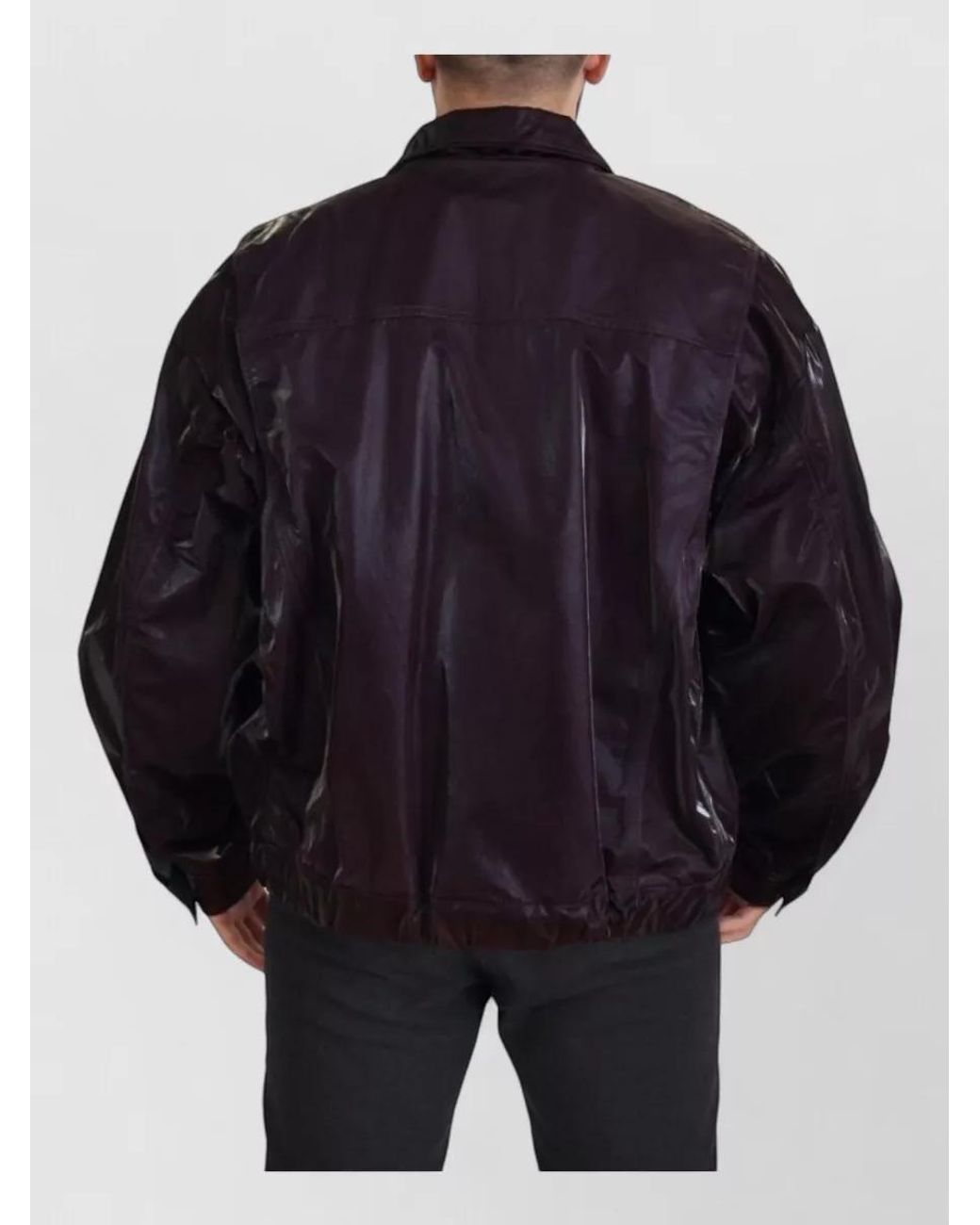 Dolce & Gabbana Black Nylon Long-Sleeve Raincoat for men