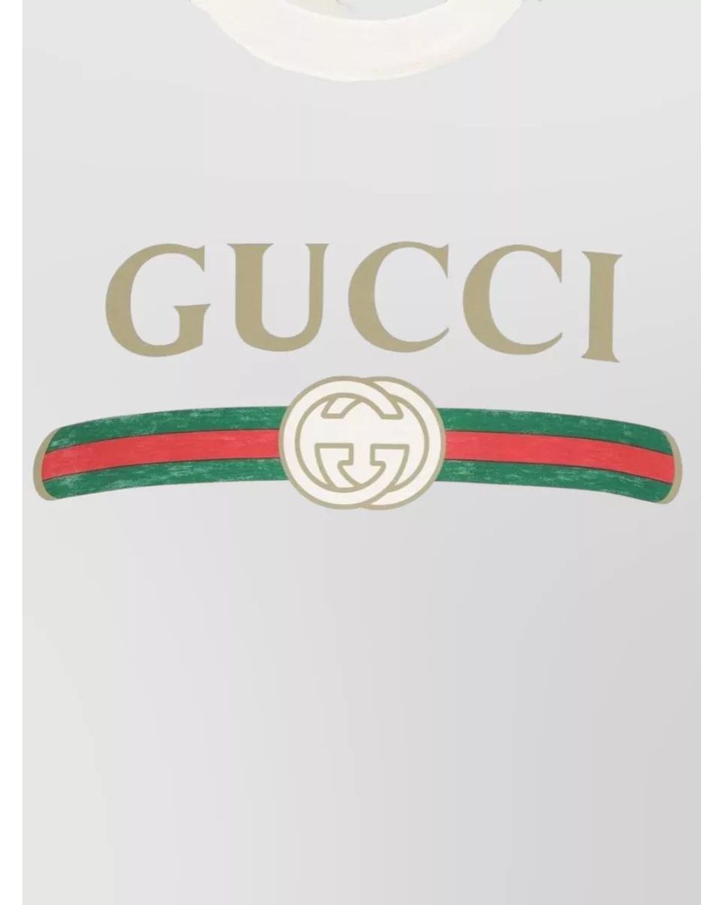 Gucci Natural Silk Cotton Logo-Print Short-Sleeve T-Shirt