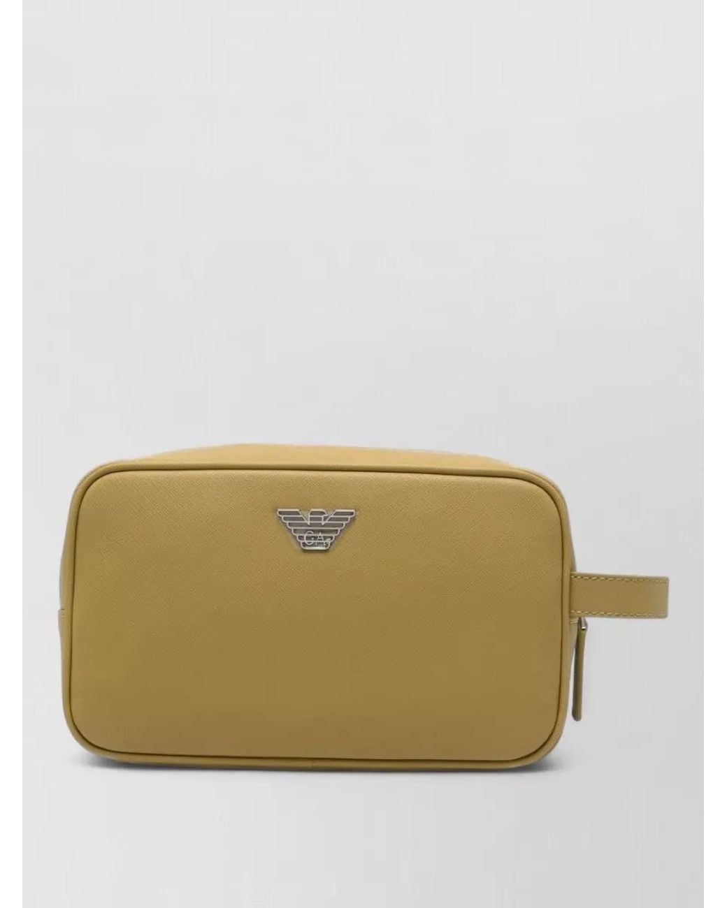 Emporio Armani Natural Textured Logo Clutch Bag for men