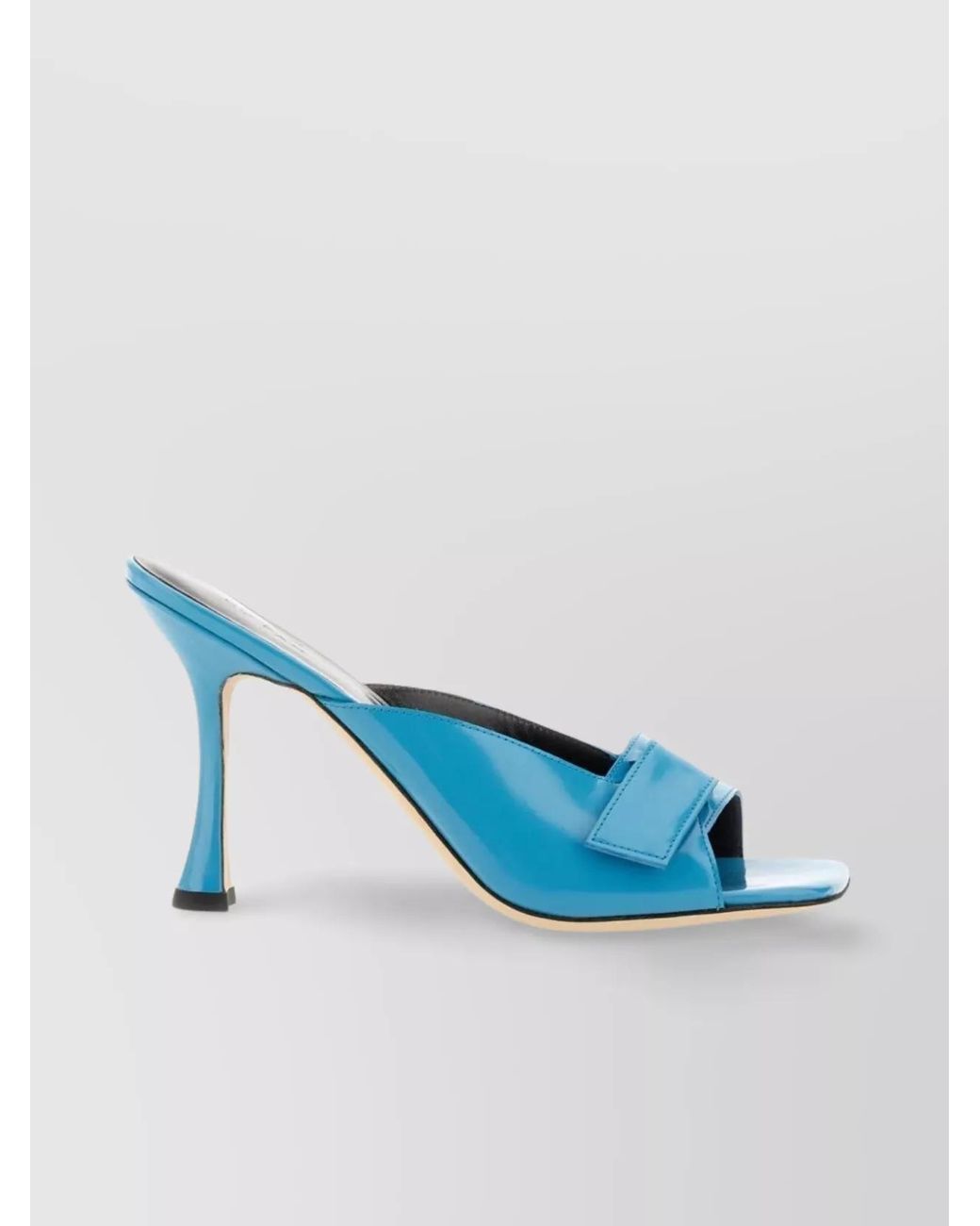 By Far Blue Patent Leather Sandals