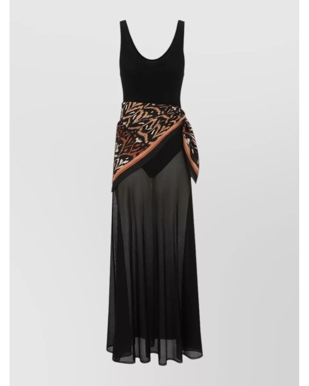 Zimmermann Black Sheer Paisley Sleeveless Maxi Beach Cover-Up