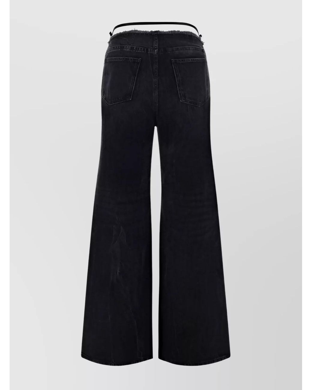 Givenchy Blue Denim High-Rise Wide-Leg Flared Jeans