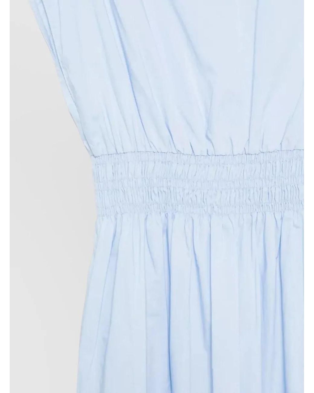 Roberto Collina White Cotton Elasticated-Waist Midi Dress