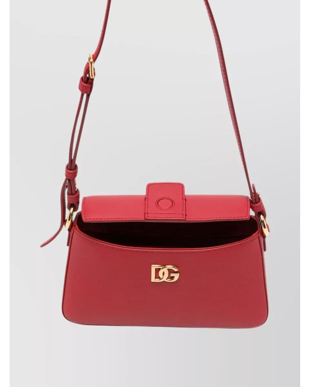 Dolce & Gabbana Red Devotion Calf Leather Shoulder Bag