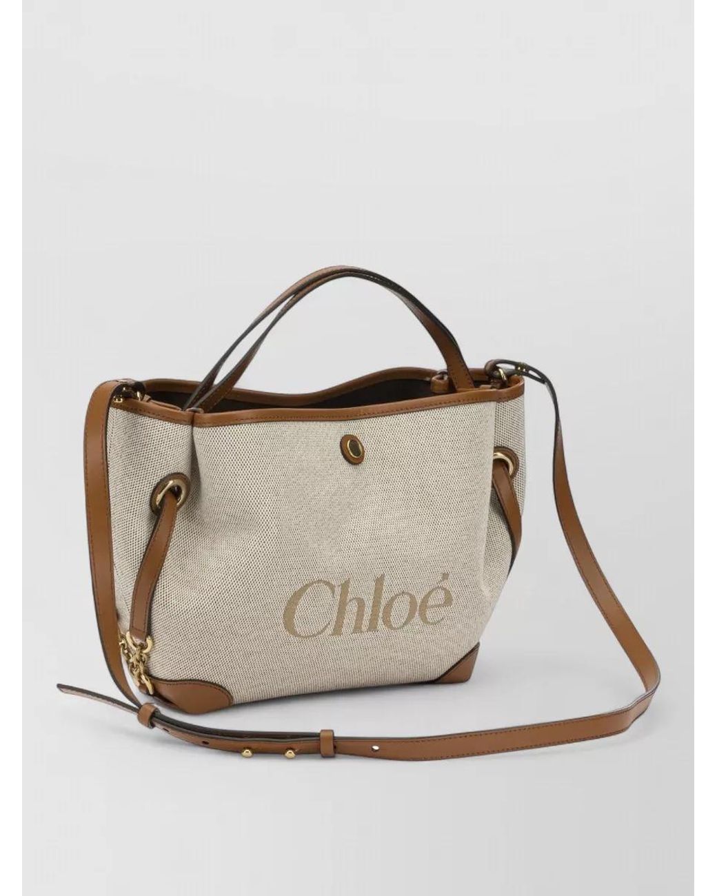 Chloé Multicolor Woody Small Canvas Tote Bag