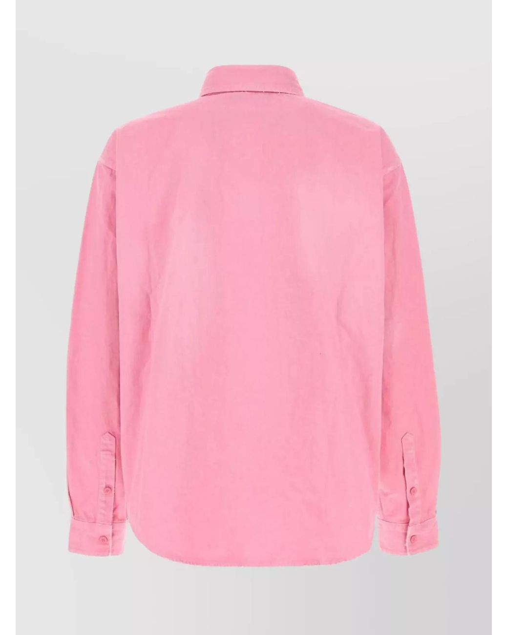 Balenciaga Pink Oversized Cotton Long-Sleeve Shirt