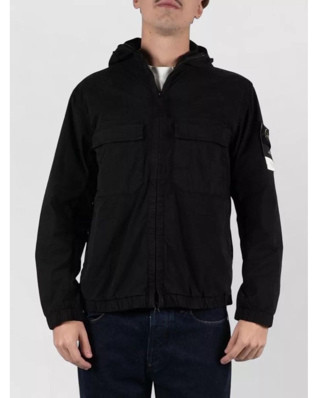 Stone Island Black 4100077 Stretch Organic Cotton Twill for men