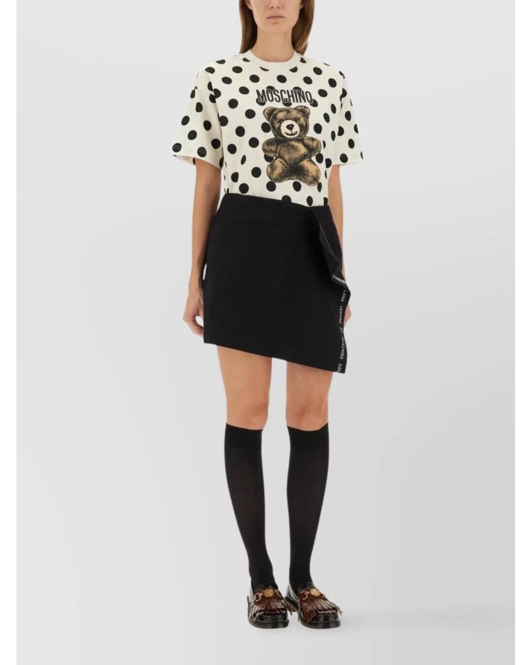 Moschino Black Wool Wrap Skirt