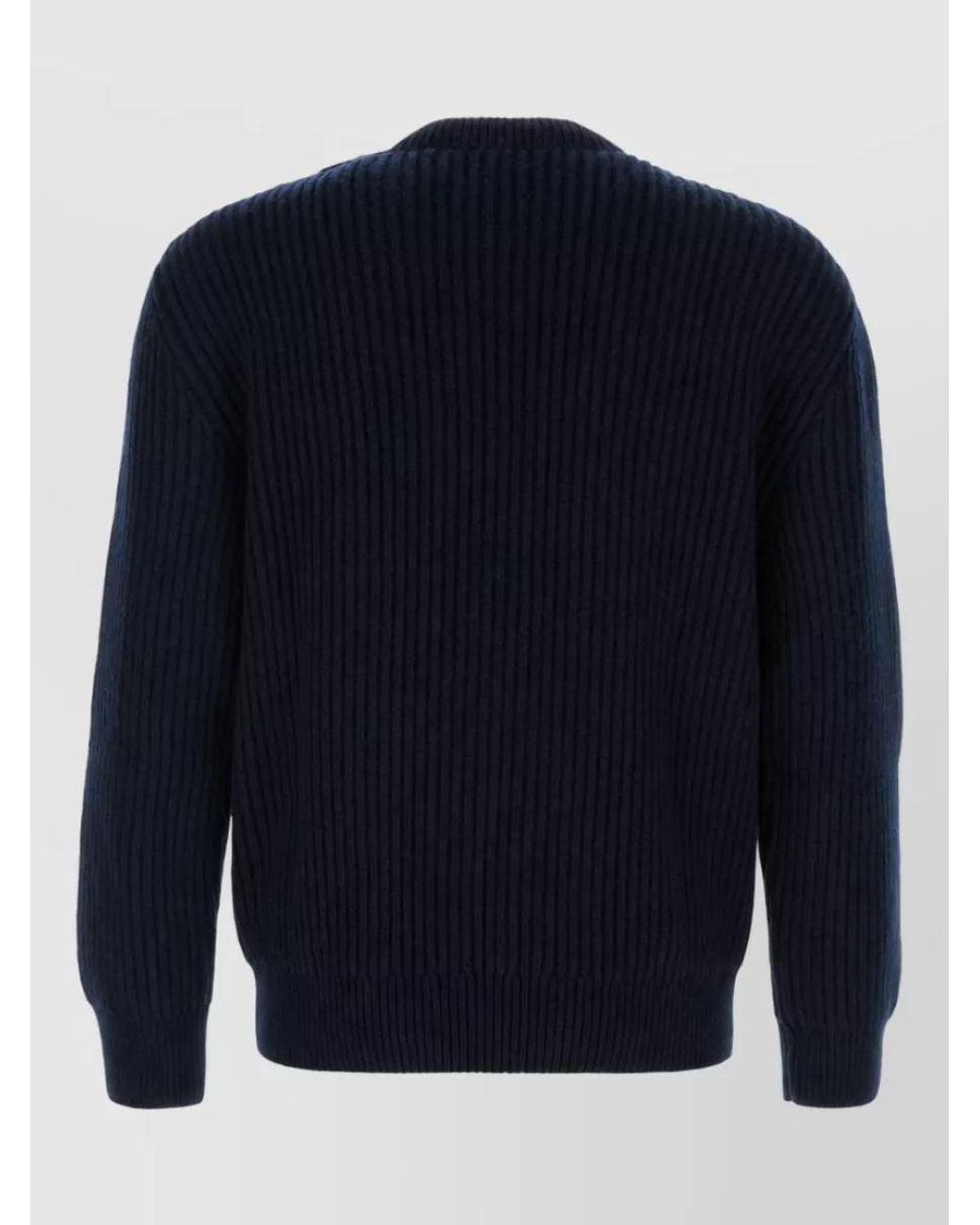 Ferragamo Blue Cashmere Virgin Wool Sweater for men