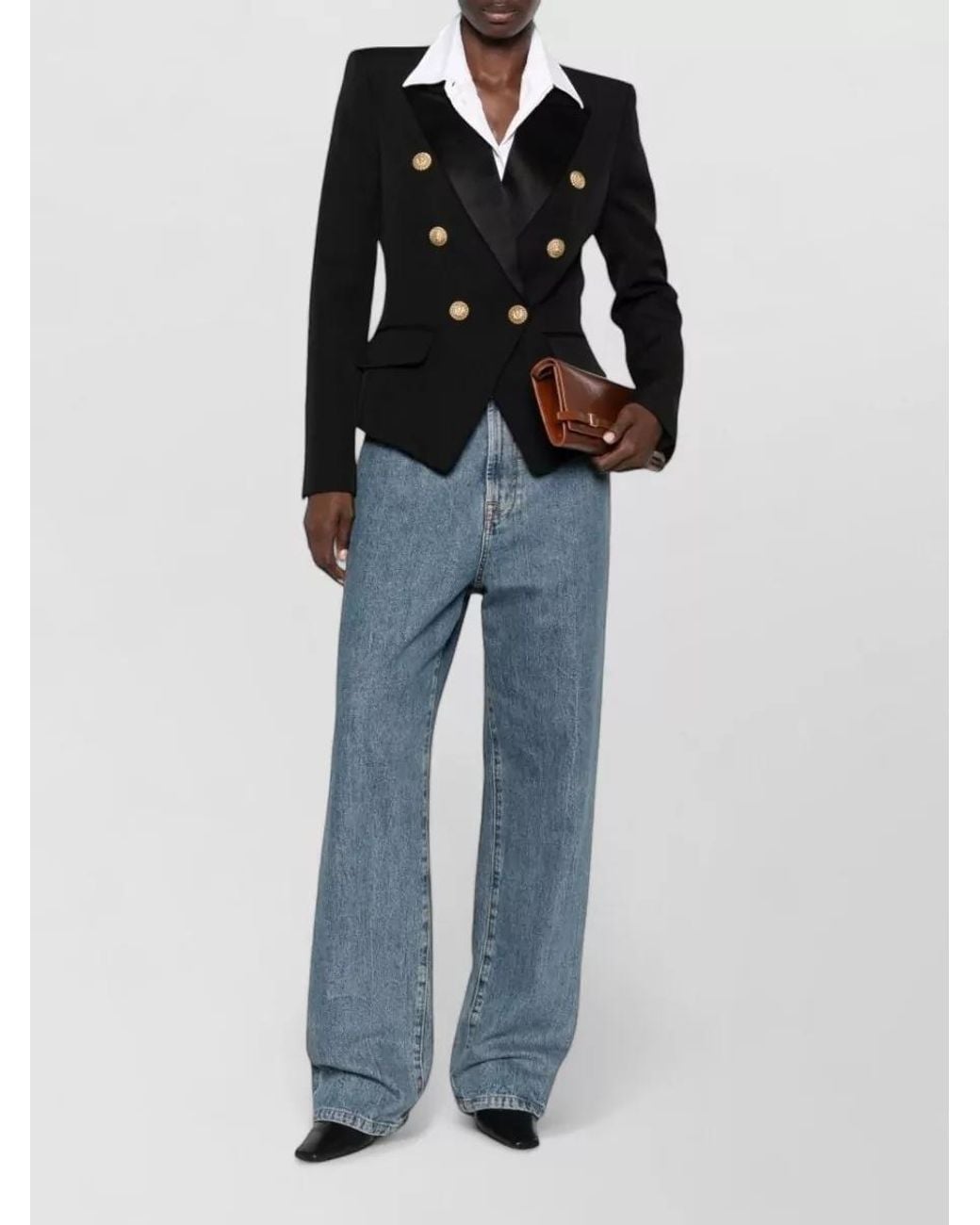 Balmain Blue Virgin Wool Suit Jacket