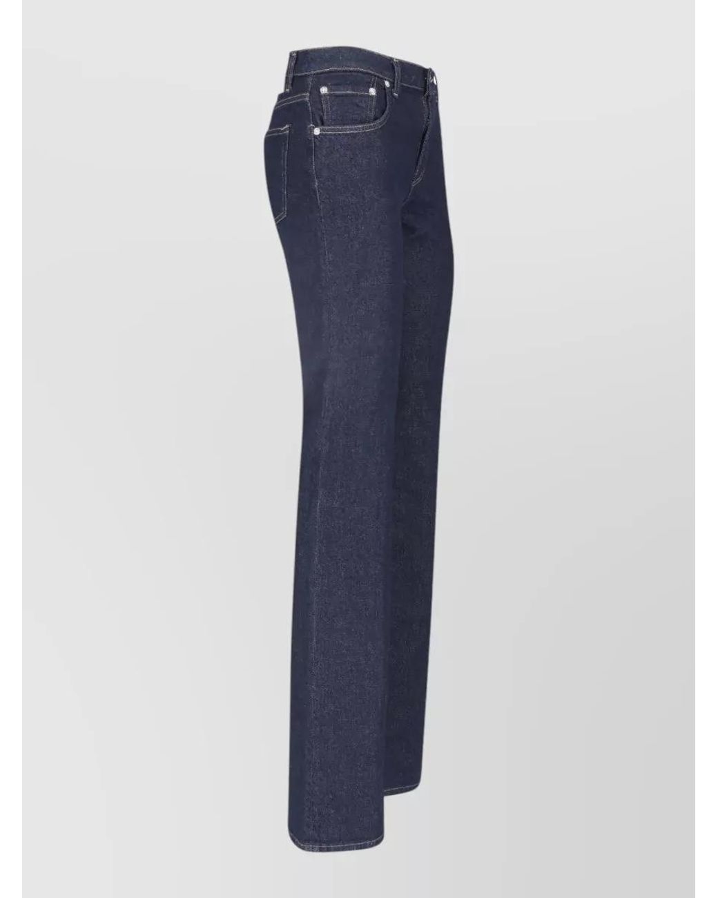 Haikure Blue Denim Mid-Rise Flared Jeans