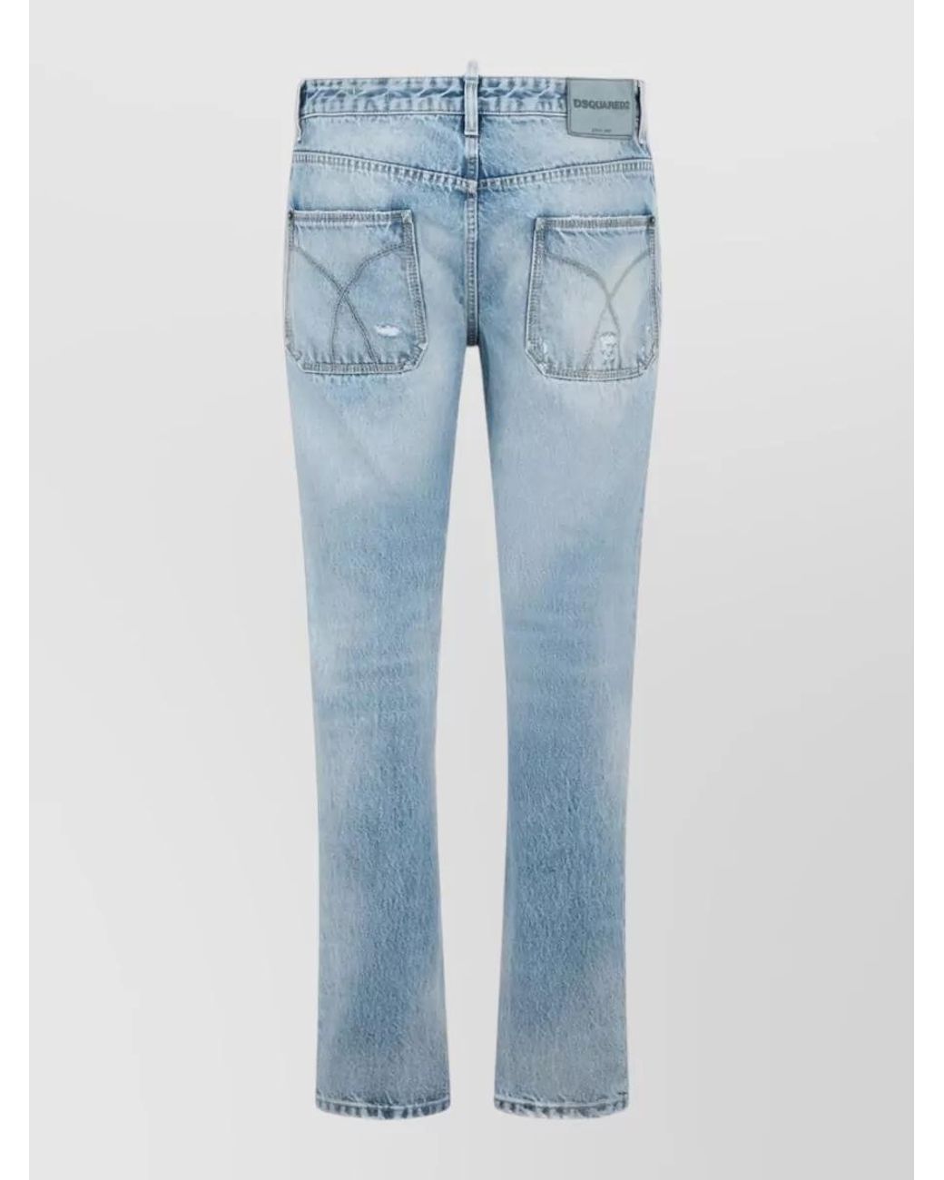 DSquared² Blue Denim Straight-Leg Jeans for men