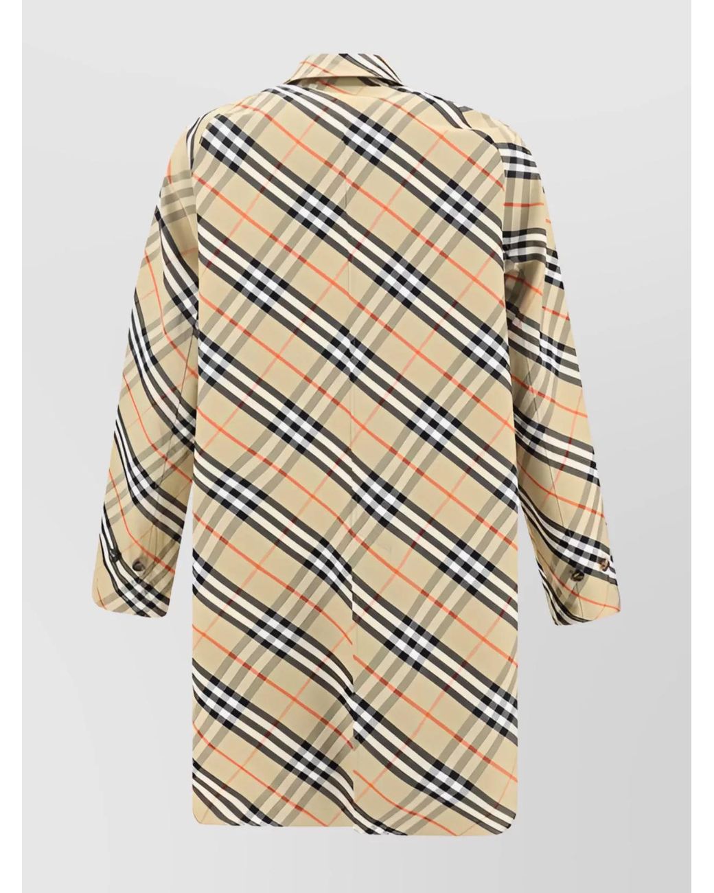 Burberry White Cotton Reversible Trench Coat for men