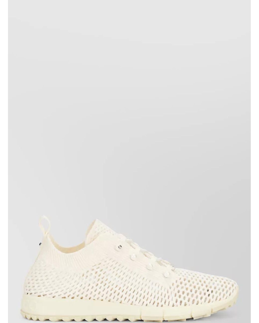 Jimmy Choo Natural Knitted Low-Top Sneakers