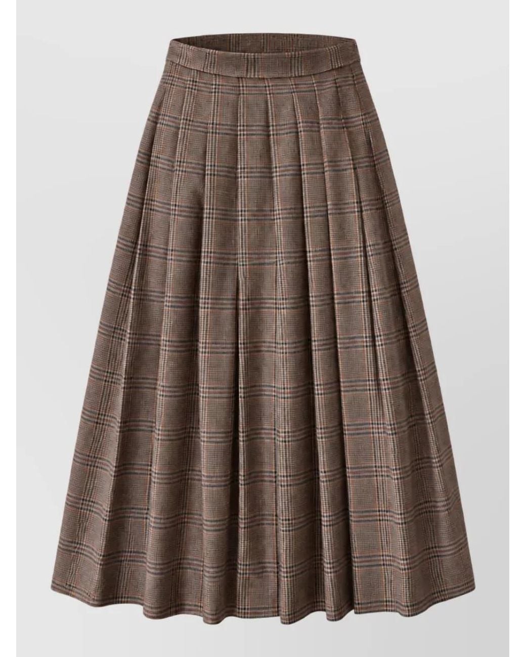 LE SULLY STUDIO Brown Pleated Skirt
