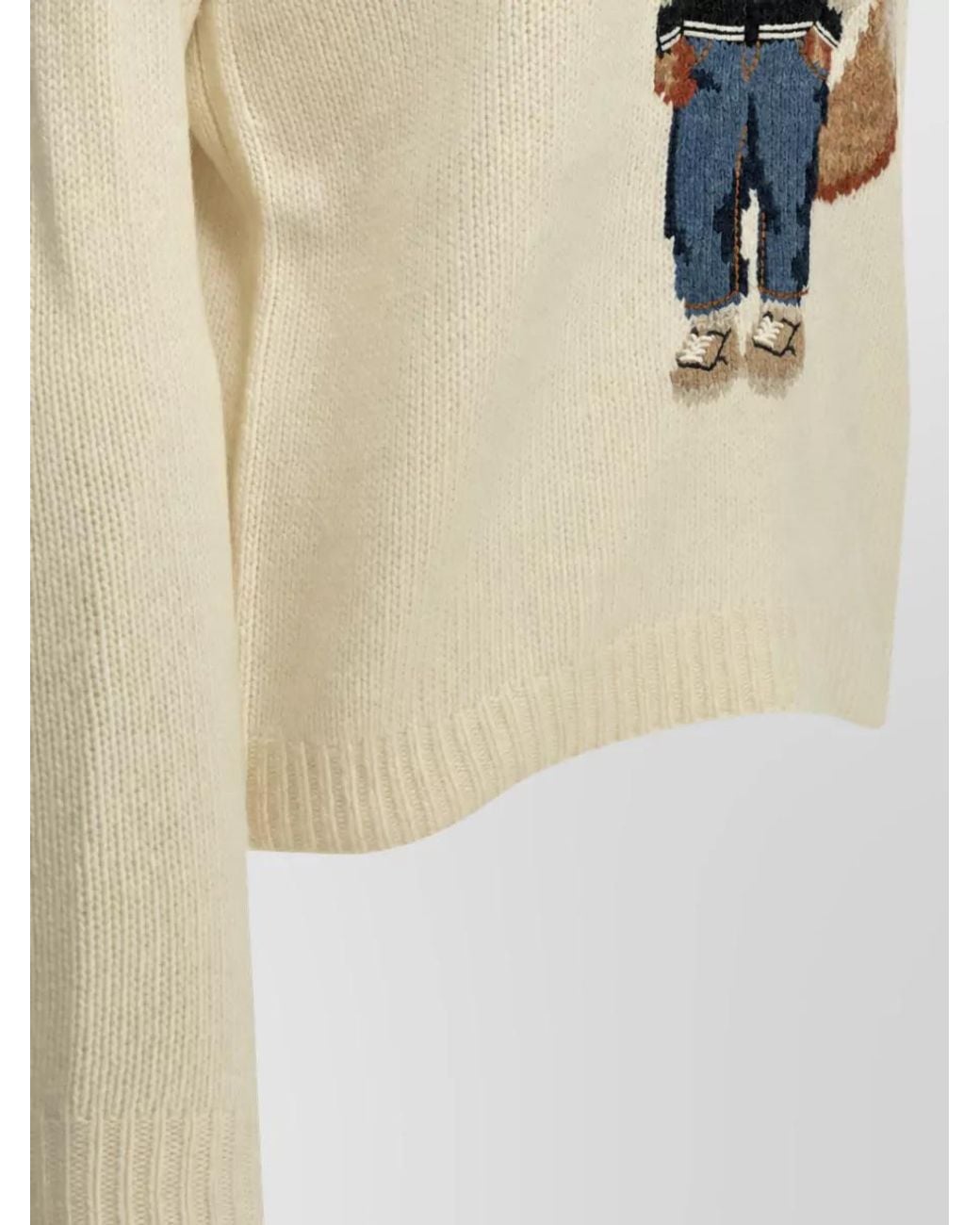 Maison Kitsuné Natural Wool Crew-Neck Sweater