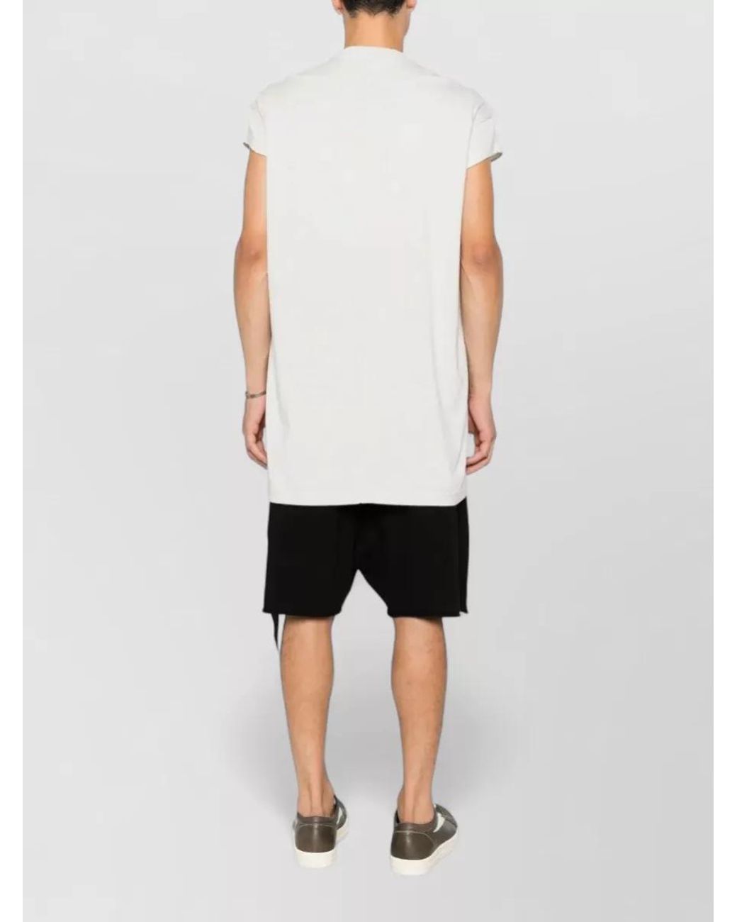 Rick Owens Multicolor Ribbed Oversized Sleeveless Cotton T-Shirt for men