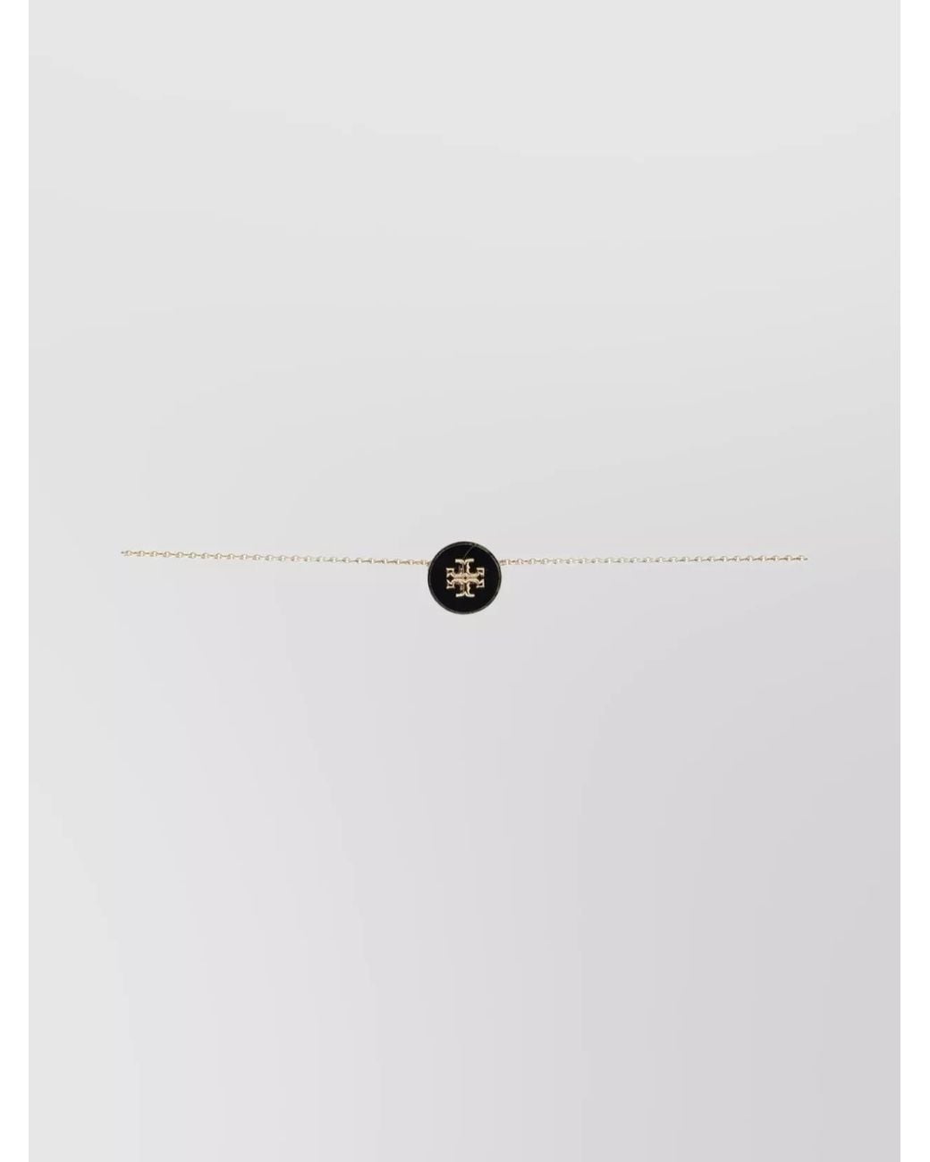 Tory Burch White Enamel Pendant Necklace