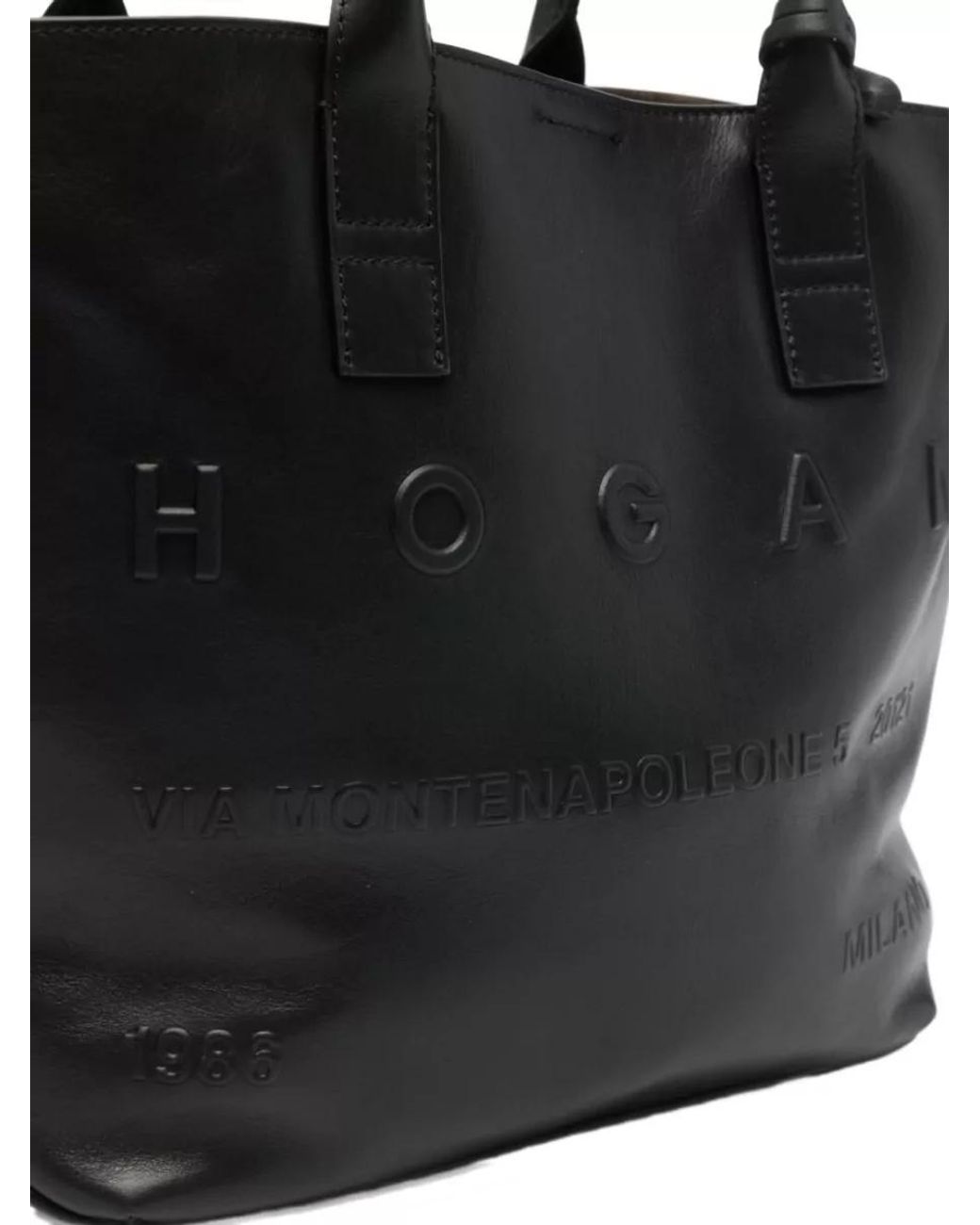 Hogan Black H-Bag Small Leather Tote Bag