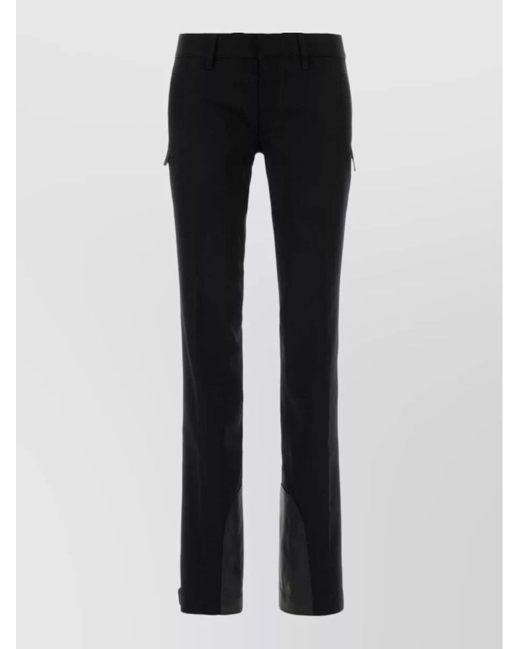DSquared² Black Virgin Wool Slim-Fit Trousers