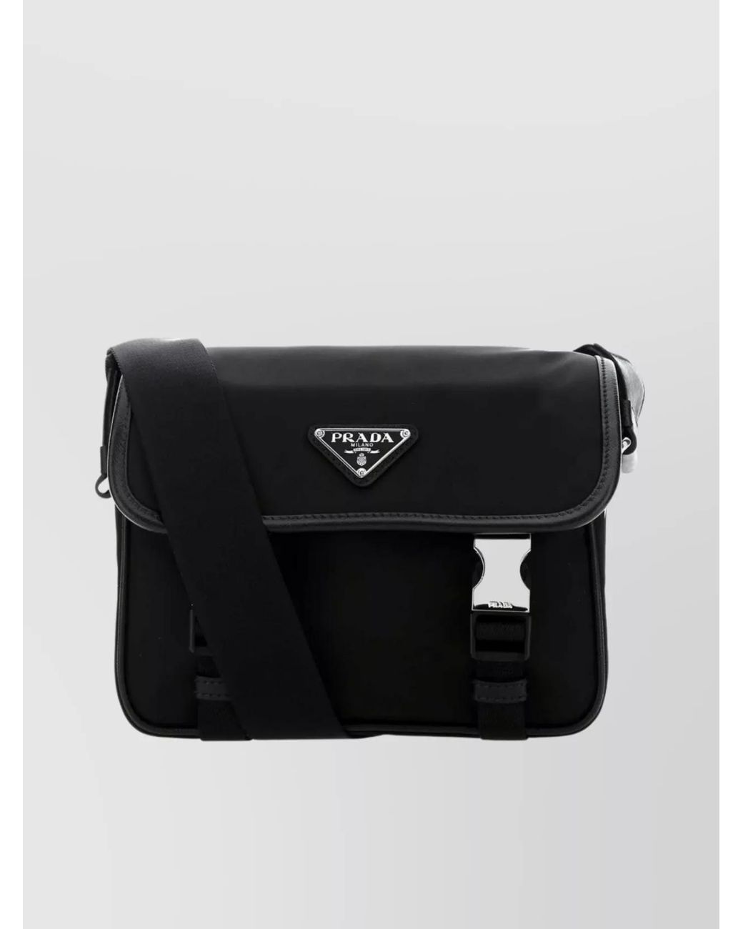 Prada Black Recycled Nylon Crossbody Bag for men