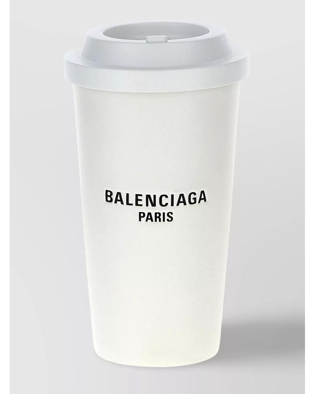 Balenciaga White Insulated Cylindrical Clutch With Lid